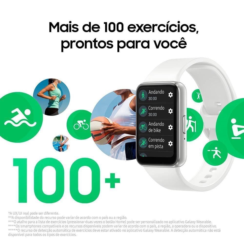 Relógio Galaxy Fit 3 Samsung Tela 1,6 Polegadas Amoled - Prata