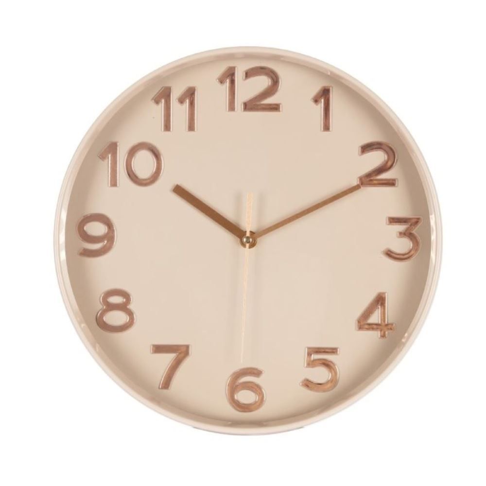 Relógio Redondo De Parede Havan Casa 30 Cm - Bege