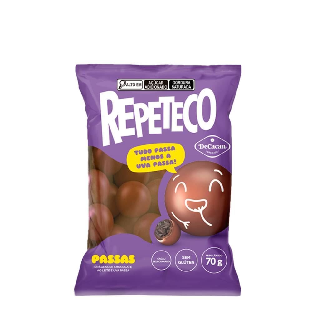 Chocolate Repeteco Uva Passa Decacau - 70g