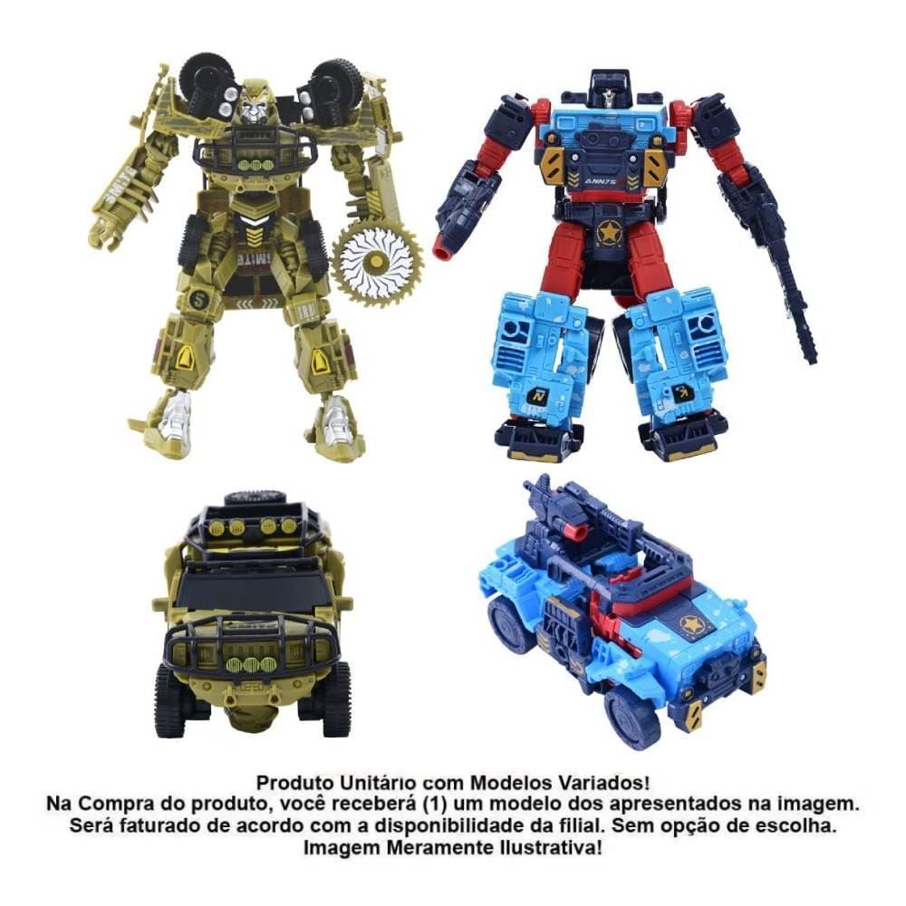 Robô Transformador Pequeno Jipe Havan Toys - Sortido