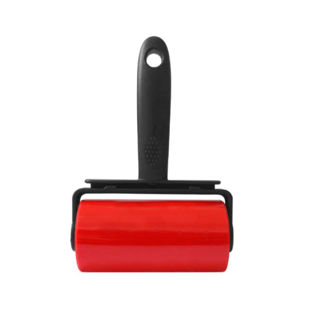 Rolo Adesivo Lavavel Para Remoção De Pelos Powermaid 12Cm - Vermelho e Preto