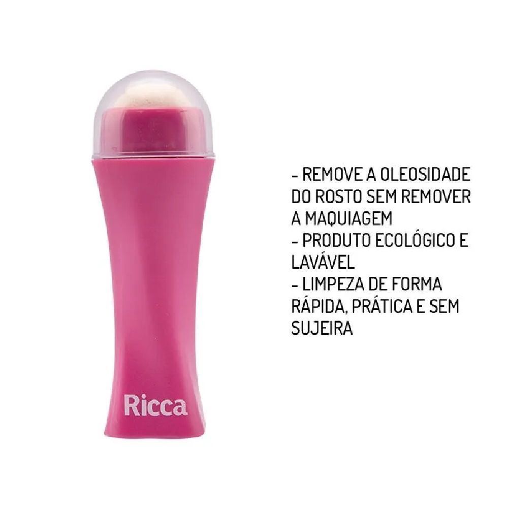 Rolo Facial De Pedra Vulcânica Para Oleosidade - Ricca