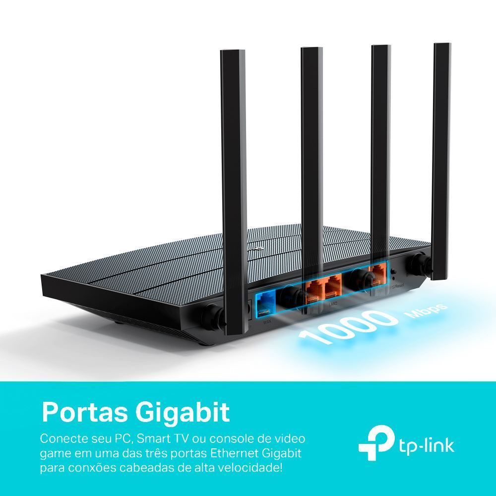 Roteador Wifi 6 Dual Band 2.4/5 Ghz Tp Link Archer Ax1500 - Bivolt