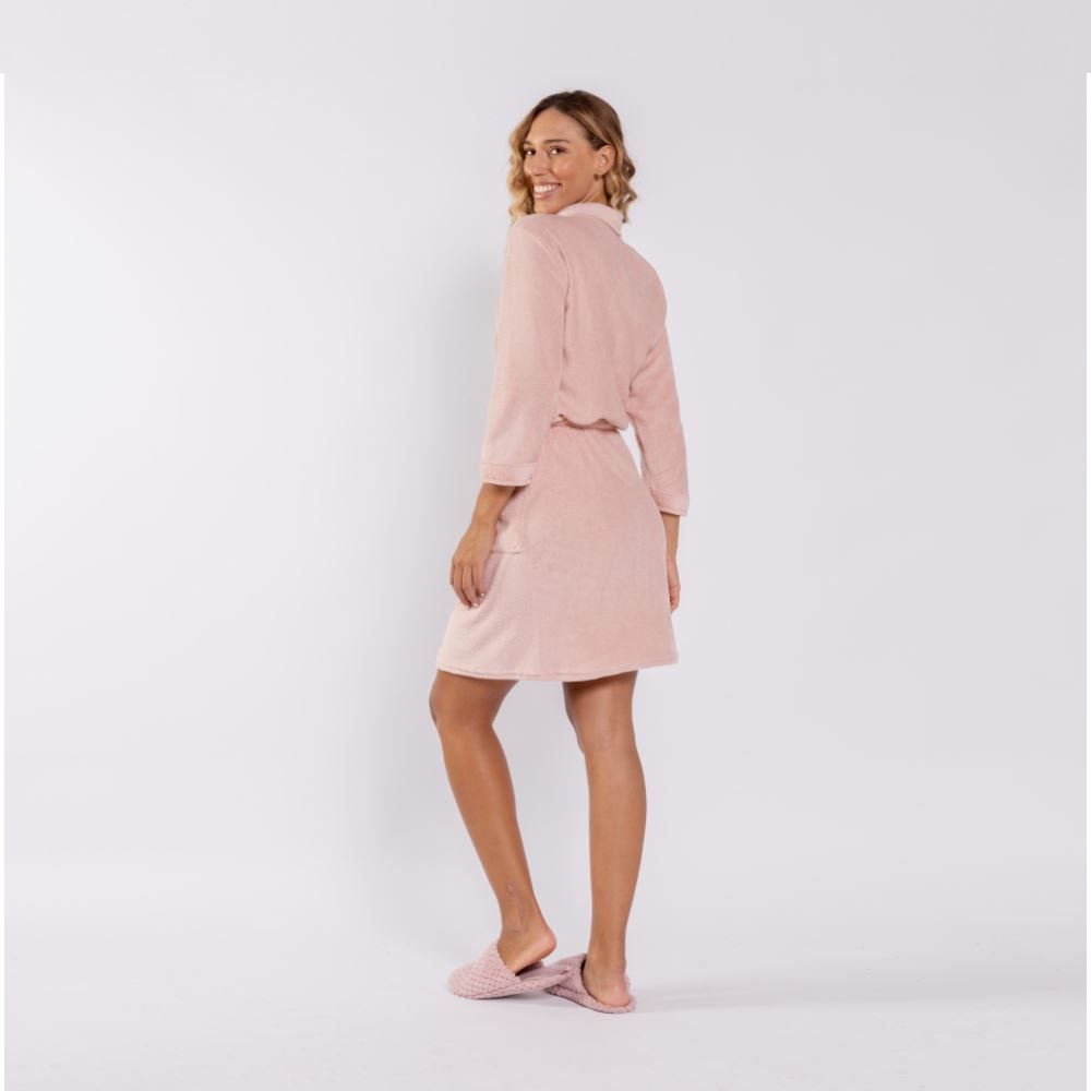 Roupão Adulto Microfibra G Havan - Rosa Pálido