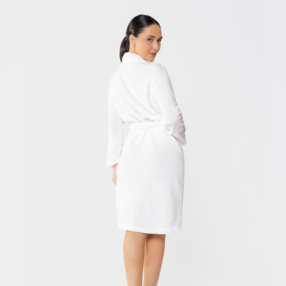 Roupão Adulto Microfibra P Havan Casa - Off White