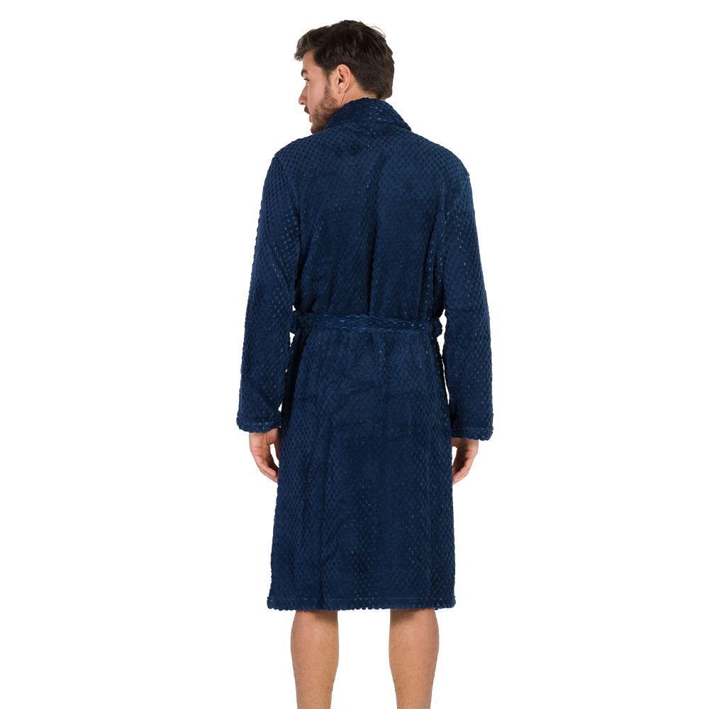 Roupão Gg Microfibra Masculino Marc Alain - Azul Profundo