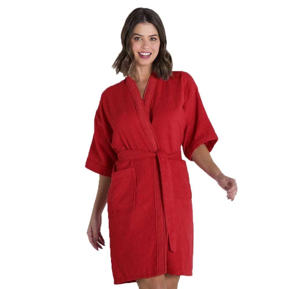 Roupão Adulto Felpudo Tamanho Único Yaris - 398 vermelho