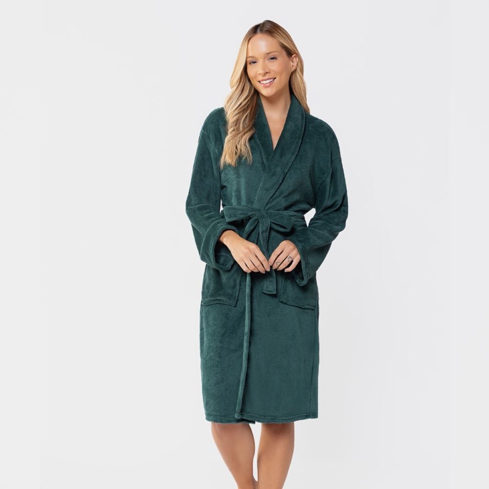 Roupão Adulto G Microfibra Paris Havan Casa - Verde