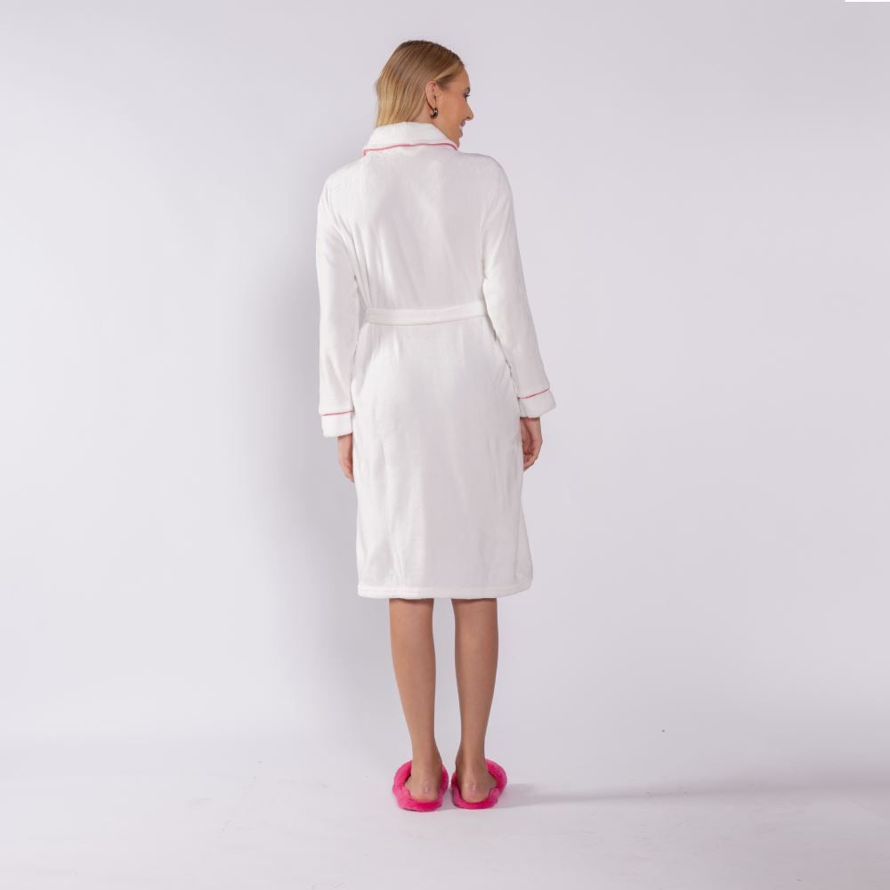 Roupão Adulto G Microfibra Requinte Havan Casa - Off White