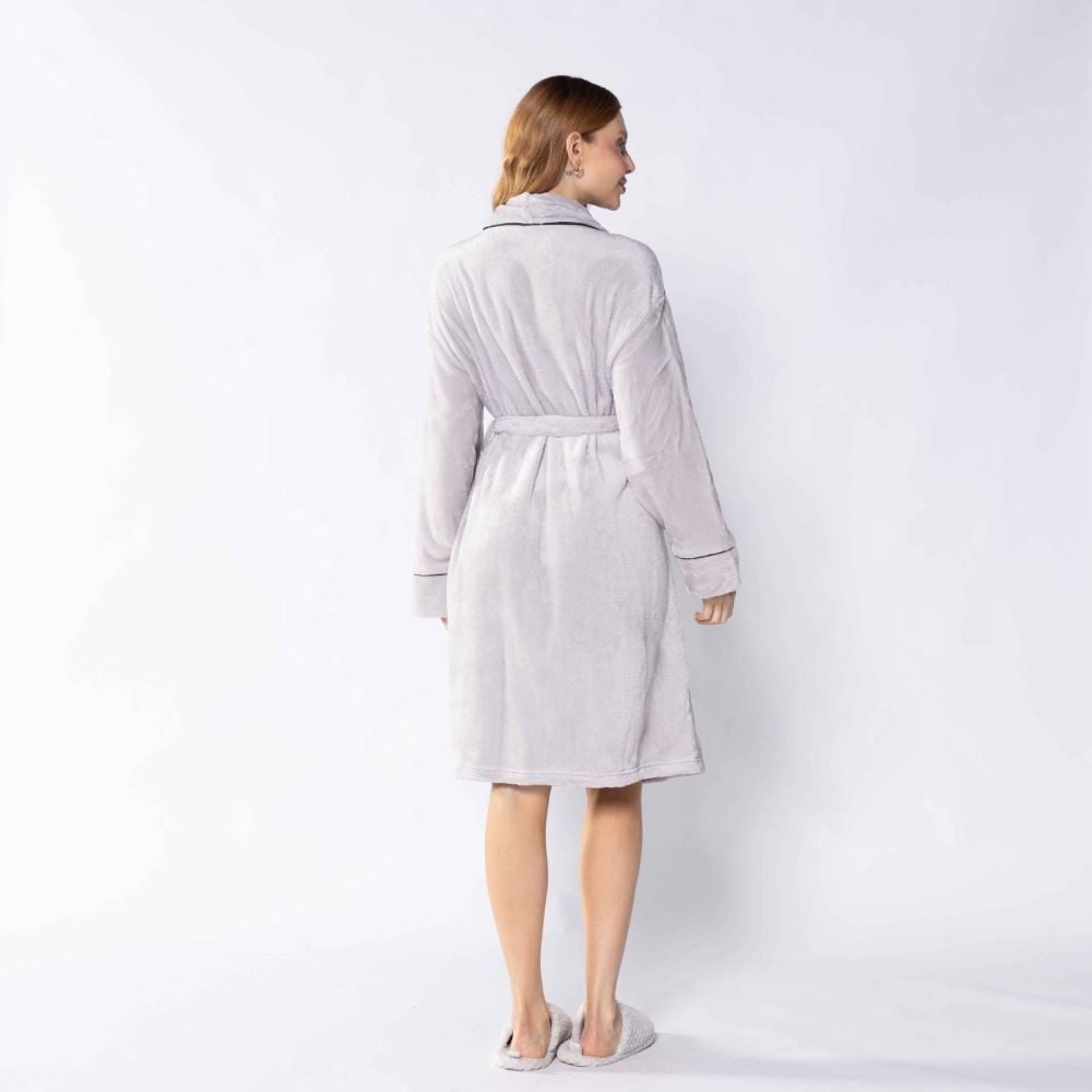 Roupão Adulto G Requinte Havan Casa - Cinza