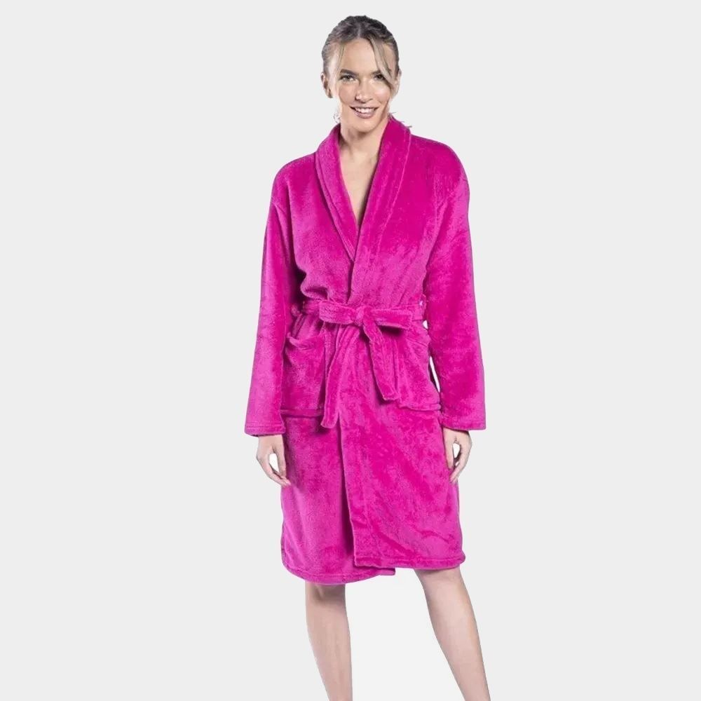 Roupão Adulto Gg Microfibra Paris Havan Casa - Pink