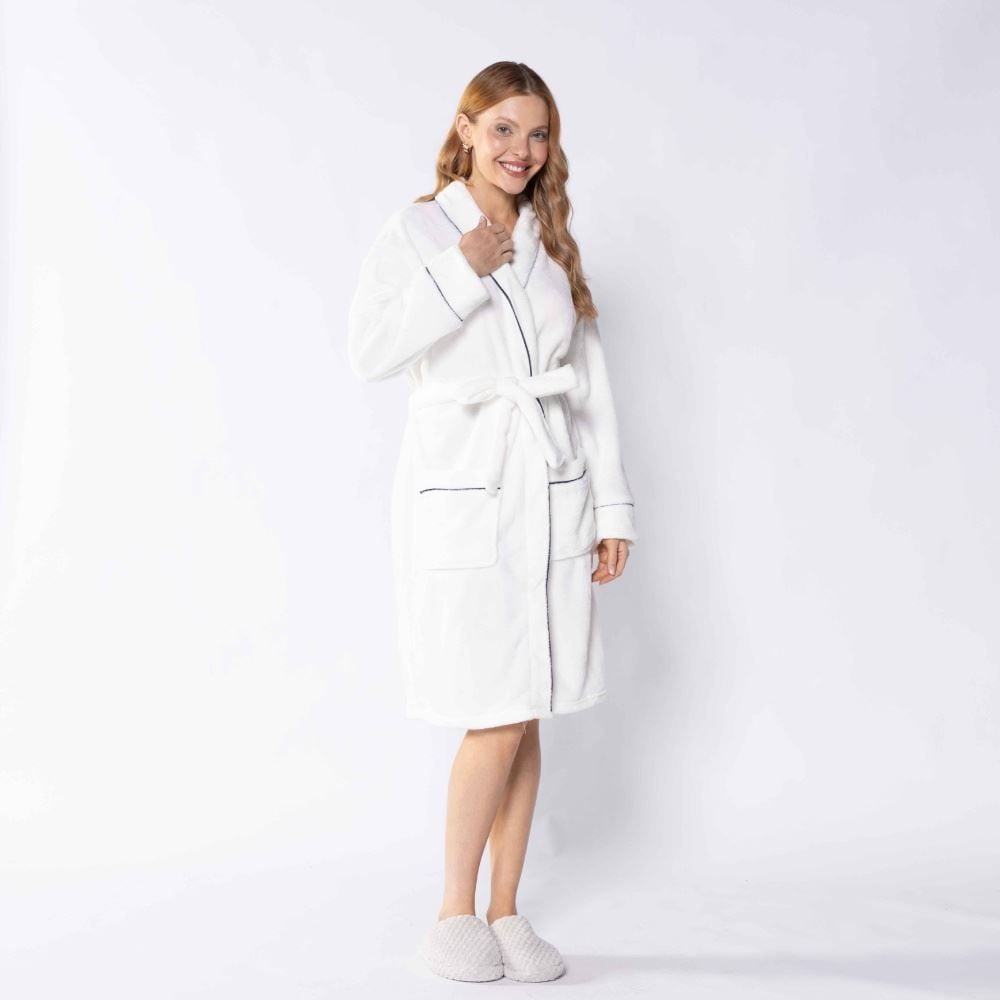 Roupão Adulto Gg Requinte Havan Casa - Off White