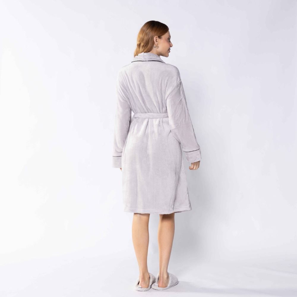 Roupão Adulto M Requinte Havan Casa - Cinza