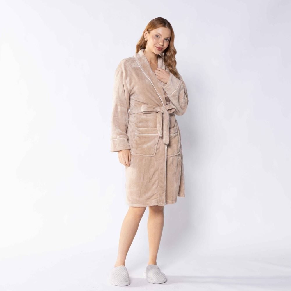 Roupão Adulto P Requinte Havan Casa - Bege