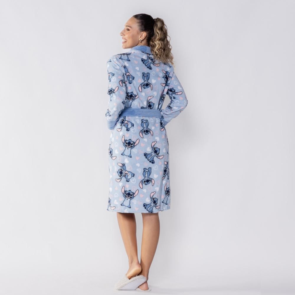 Roupão Adulto Unissex Disney Microfibra Gg - Stitch