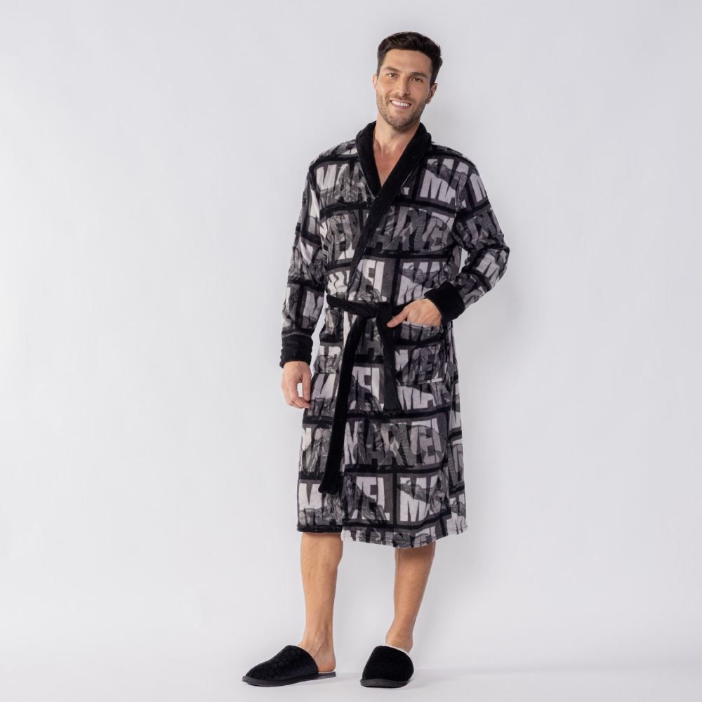 Roupão Adulto Unissex Disney Microfibra Gg - Marvel