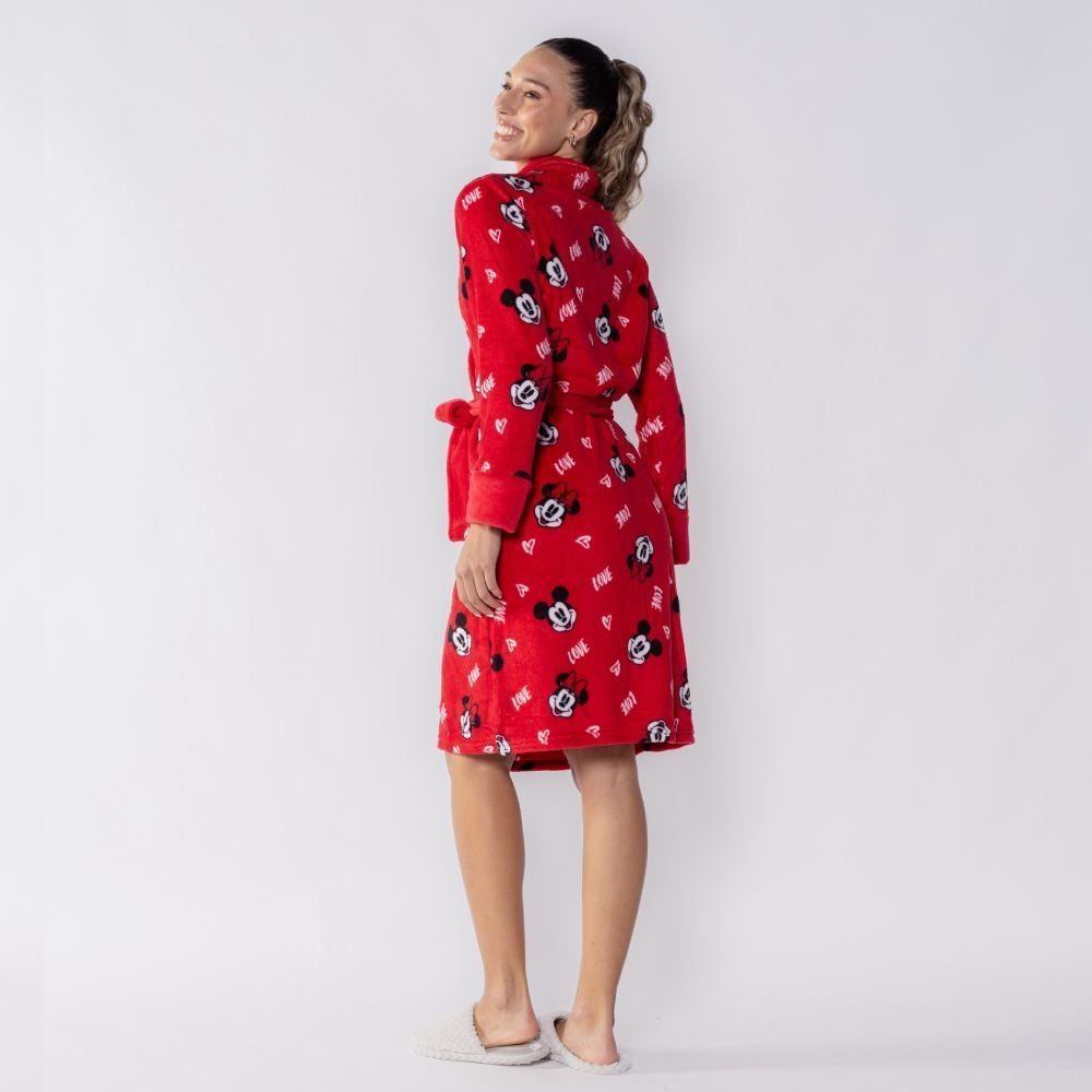 Roupão Adulto Unissex Disney Microfibra Gg - Mickey e Minnie Love