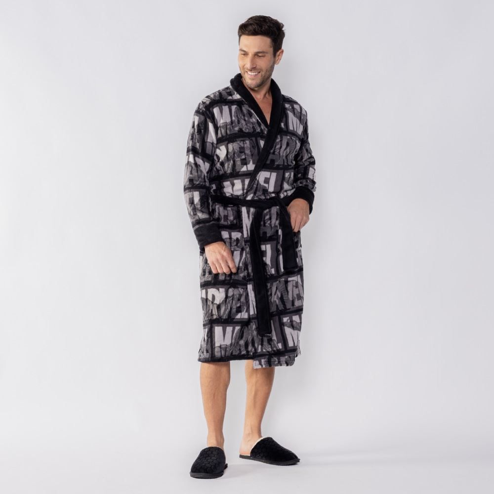 Roupão Adulto Unissex Disney Microfibra M - Marvel