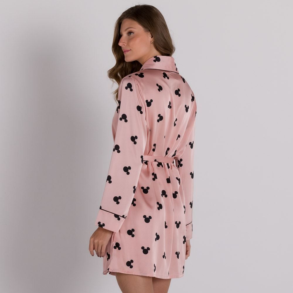Roupão De Cetim Mickey Dots Disney