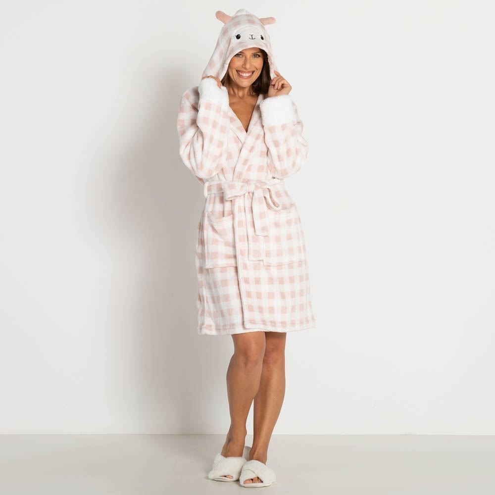 Roupão de Fleece Ovelha Camila Moretti