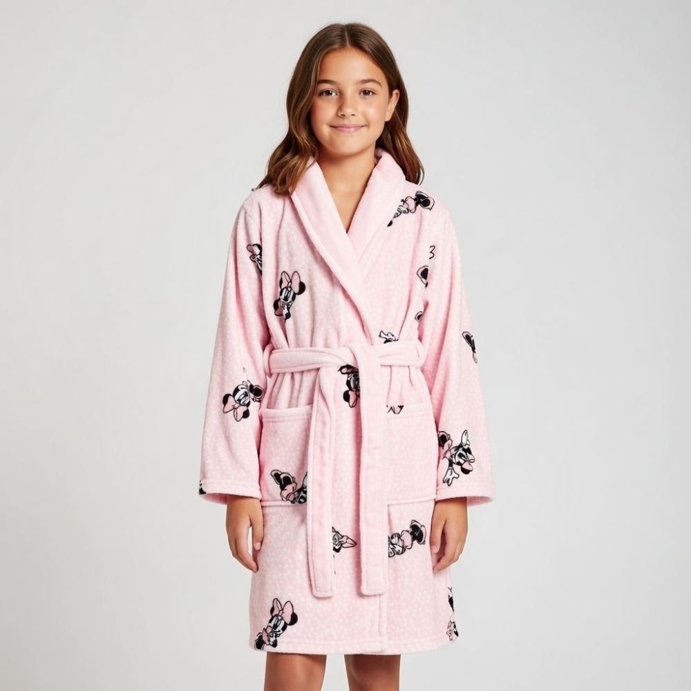 Roupão Infantil G Microfibra Disney - Minnie