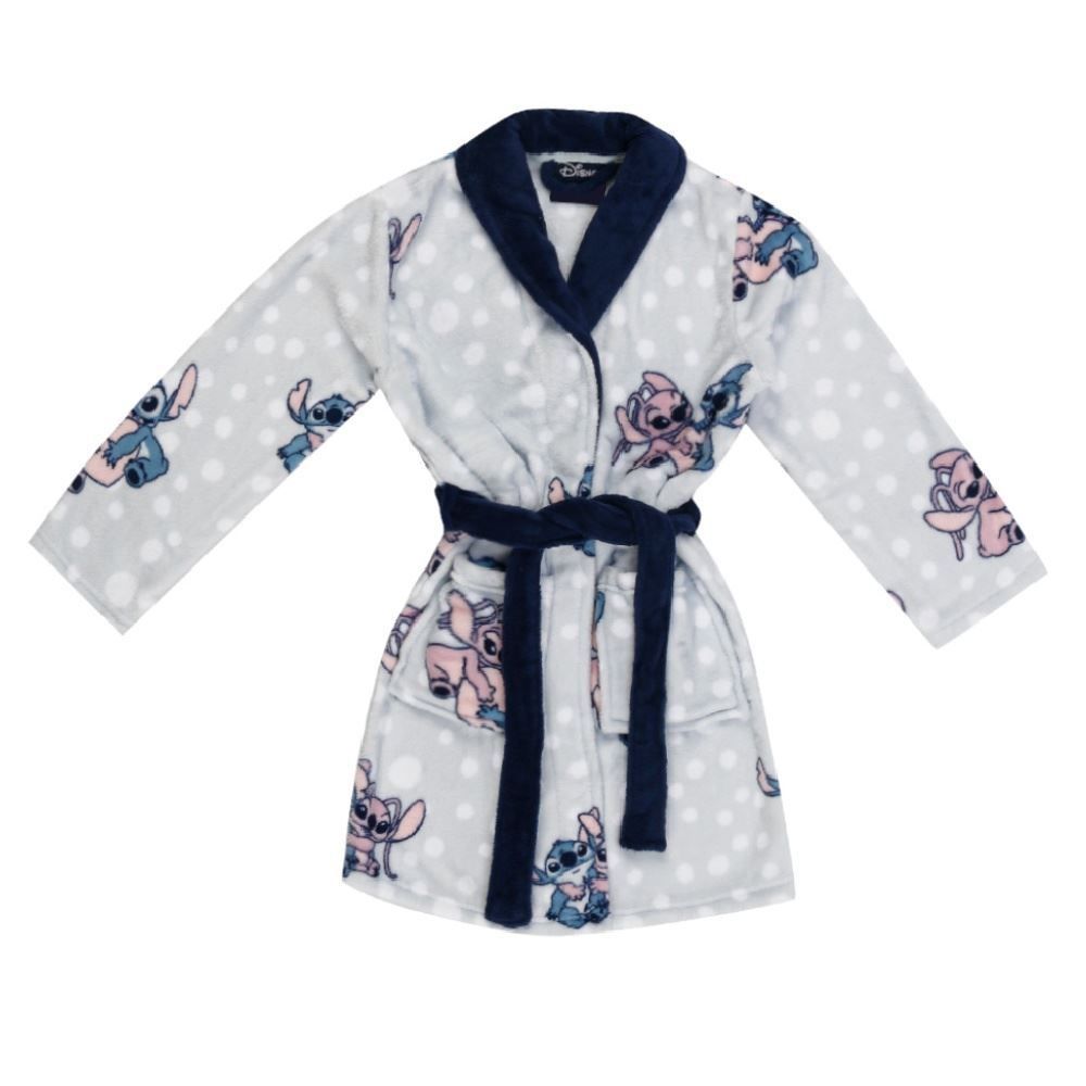 Roupão Infantil m Microfibra Disney - Stitch e Angel