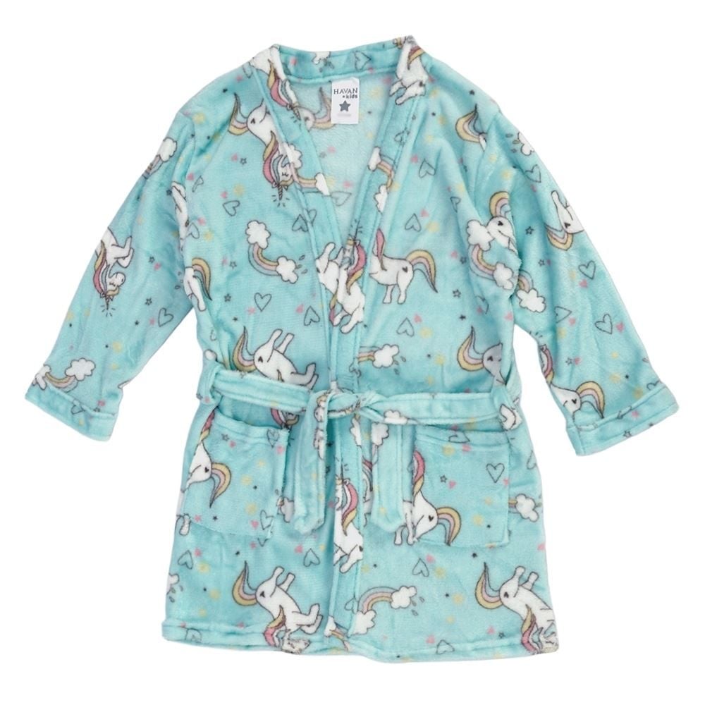 Roupão Infantil m Microfibra Lumini Havan Kids - Unicórnio
