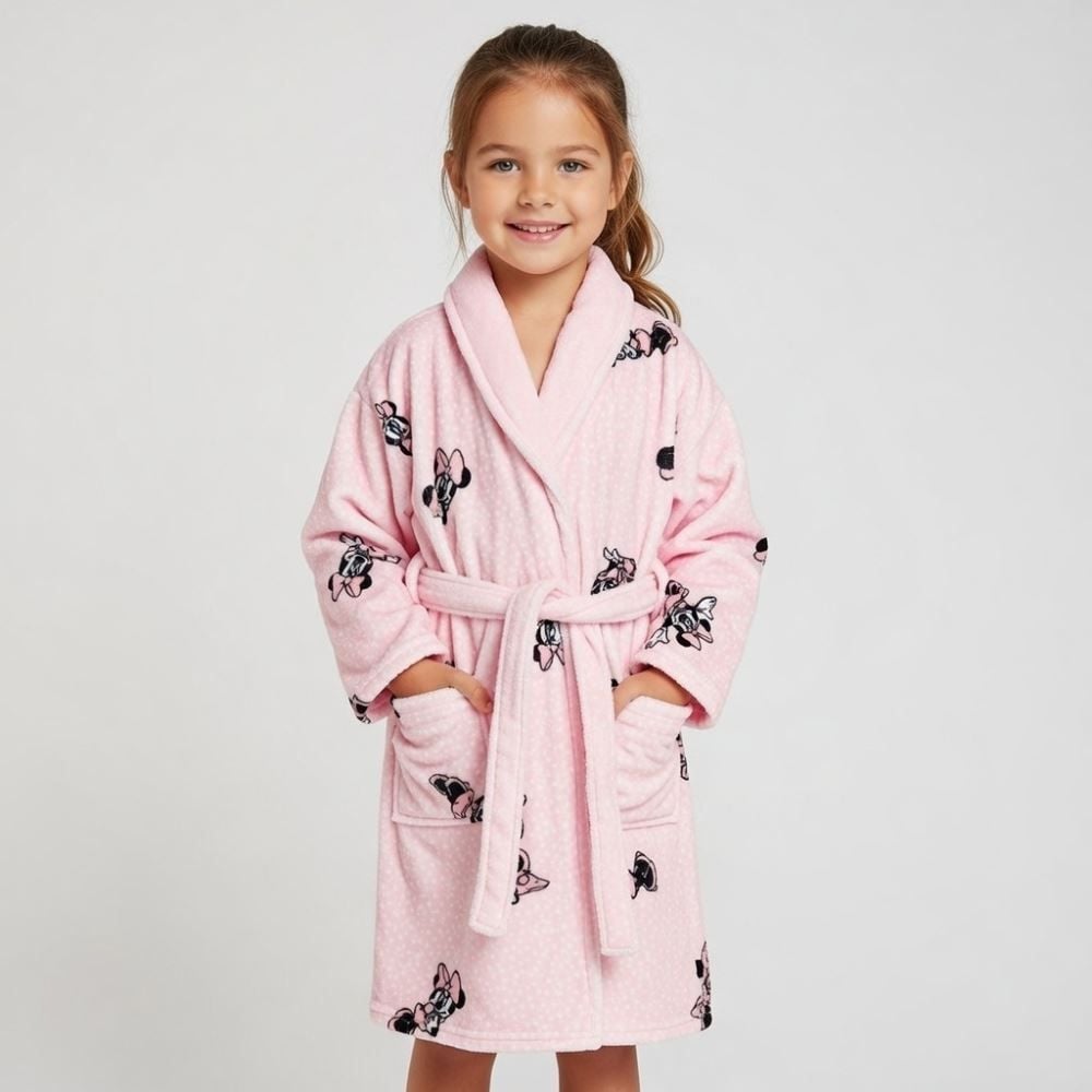 Roupão Infantil P Microfibra Disney - Minnie