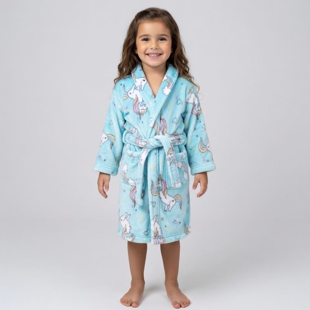 Roupão Infantil P Microfibra Lumini Havan Kids - Unicórnio