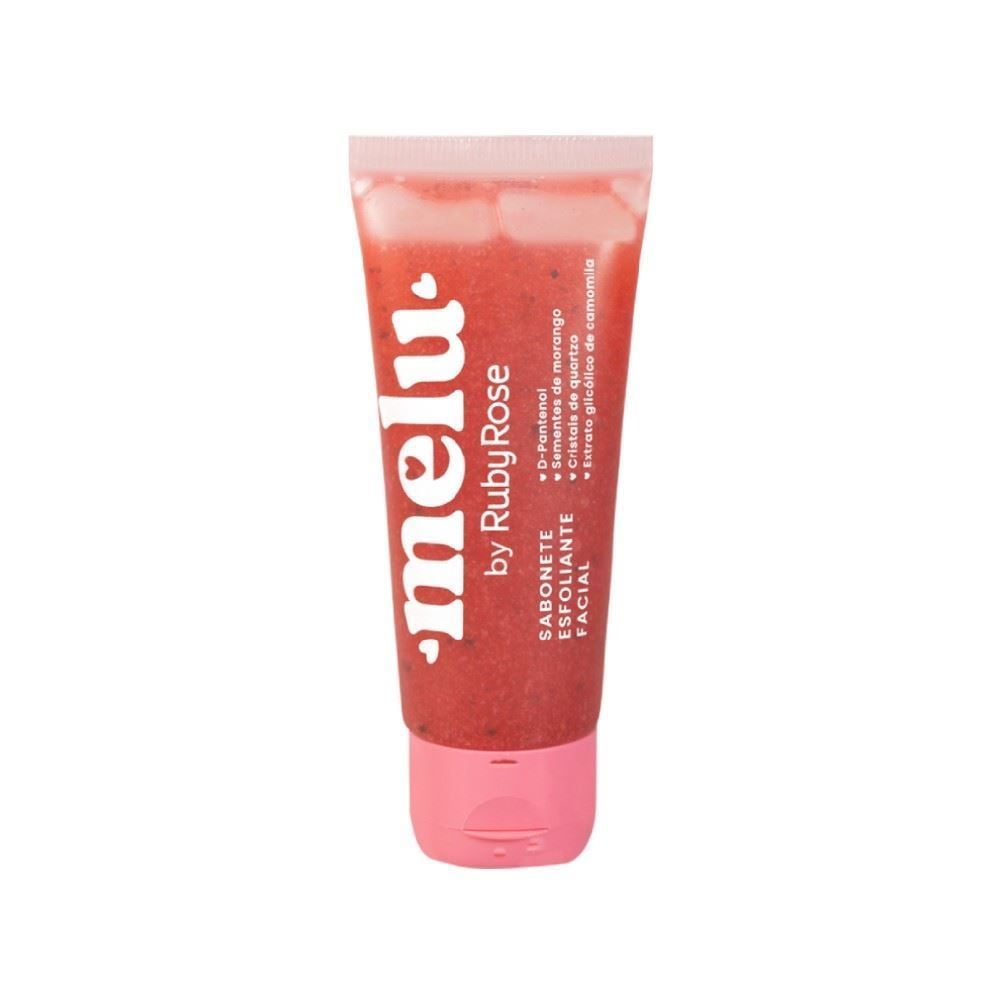 Sabonete Esfoliante Facial Melu Ruby Rose - 75g