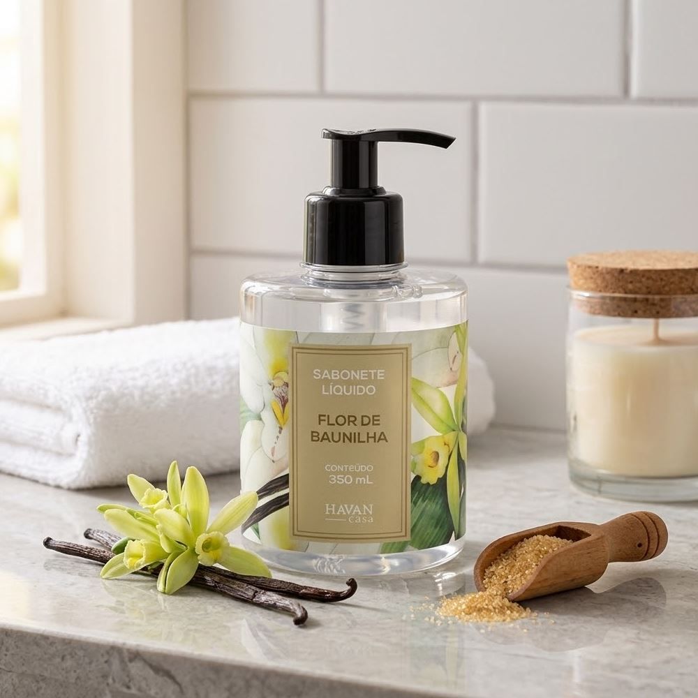 Sabonete Liquido 350Ml Havan Casa - Flor De Baunilha