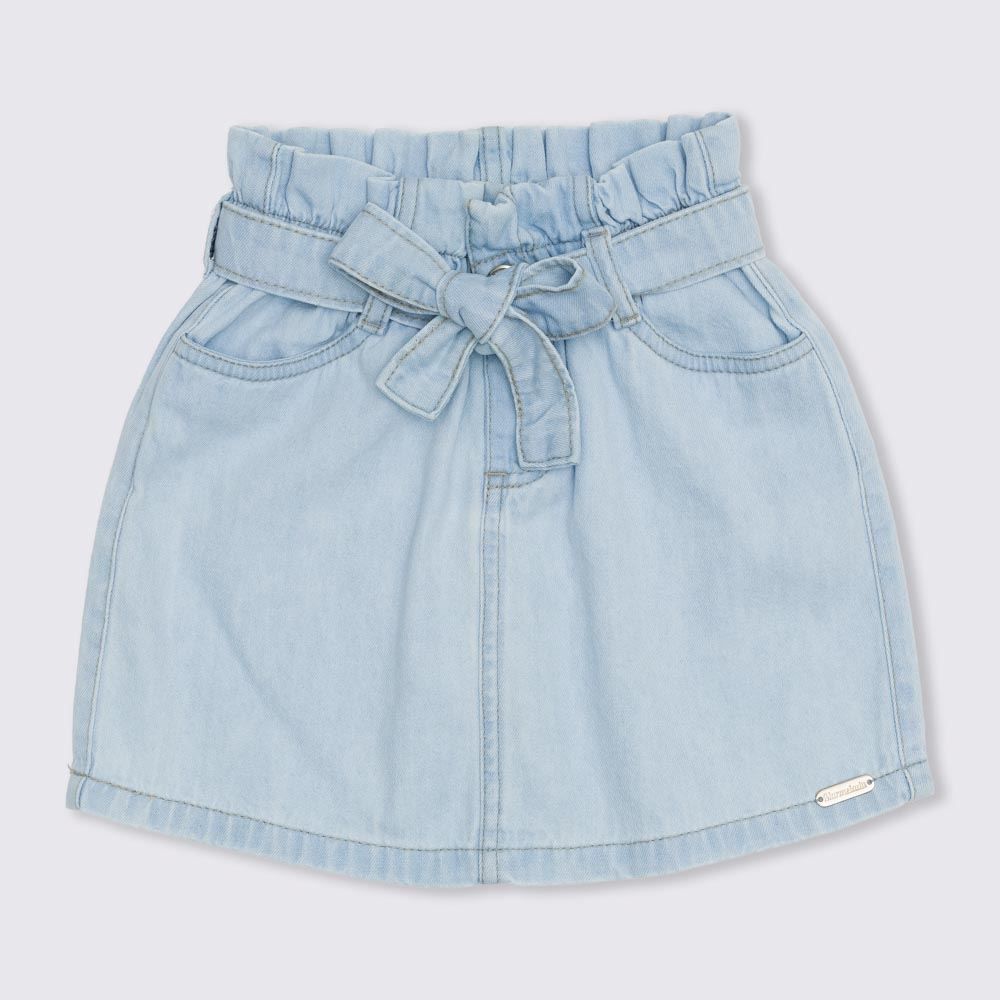 Saia 4 a 10 anos Jeans Clochard com Faixa Marmelada