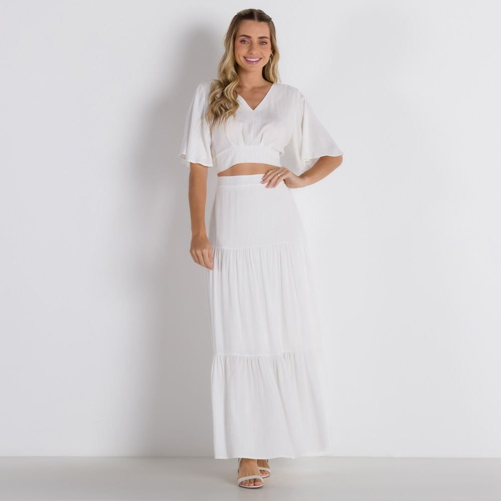 Saia de Babados Cós com Zíper Boby Blues