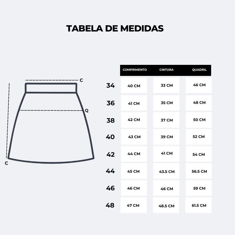 Saia Feminina Jeans Com Perola Boby Blues