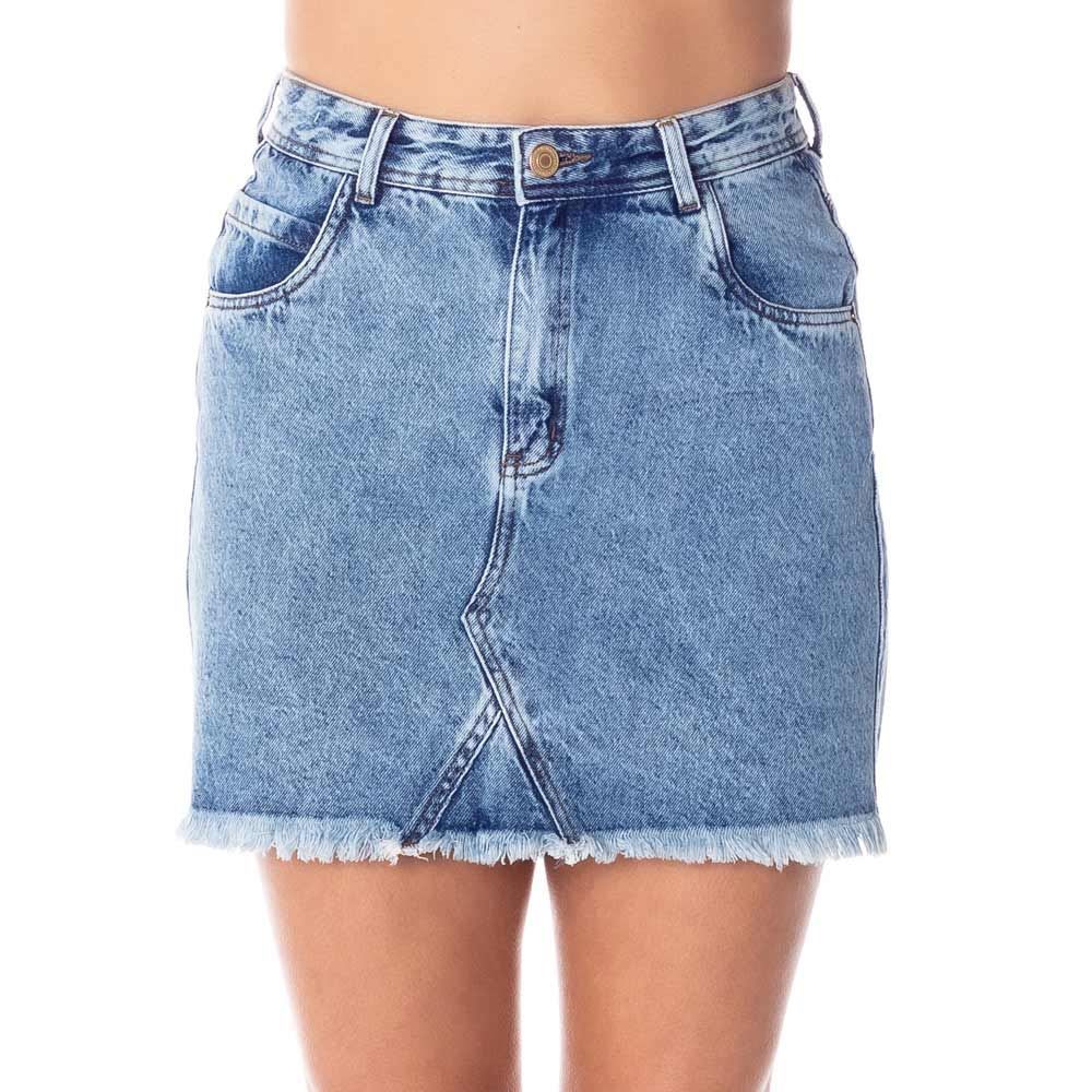 Saia Jeans Barra Desfiada Contatho