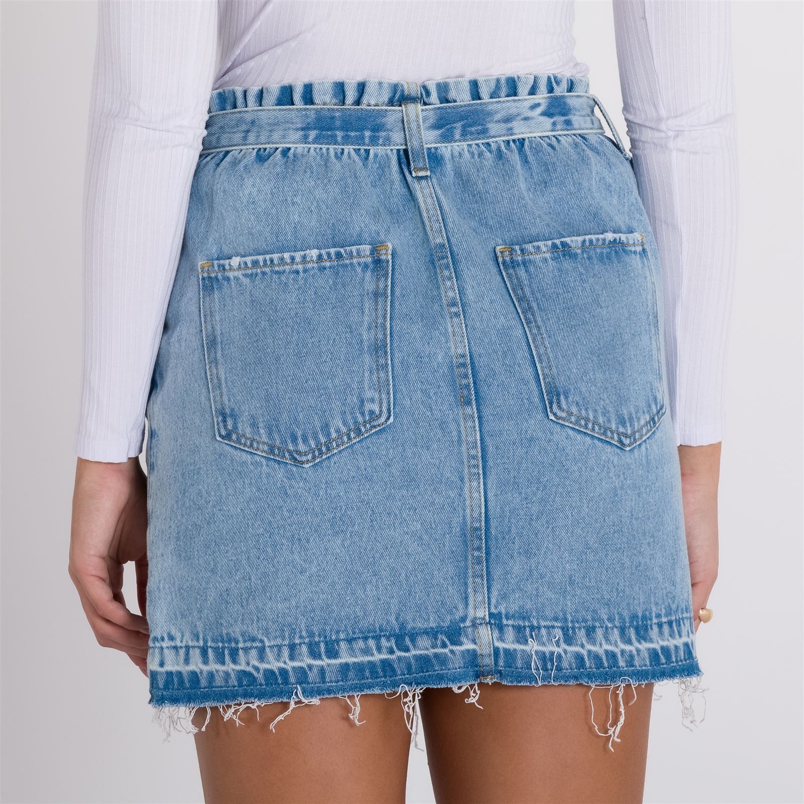 Saia Jeans com Cinto Boby Blues