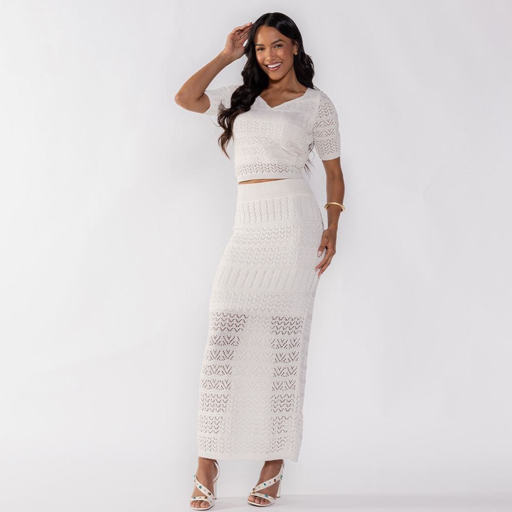 Saia Longa De Tricot Patricia Foster