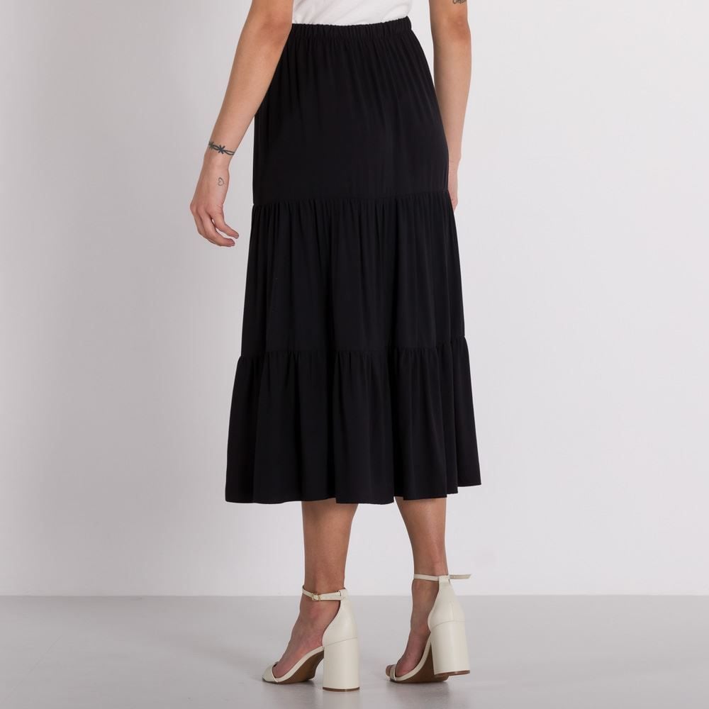 Saia Midi Babados Patricia Foster