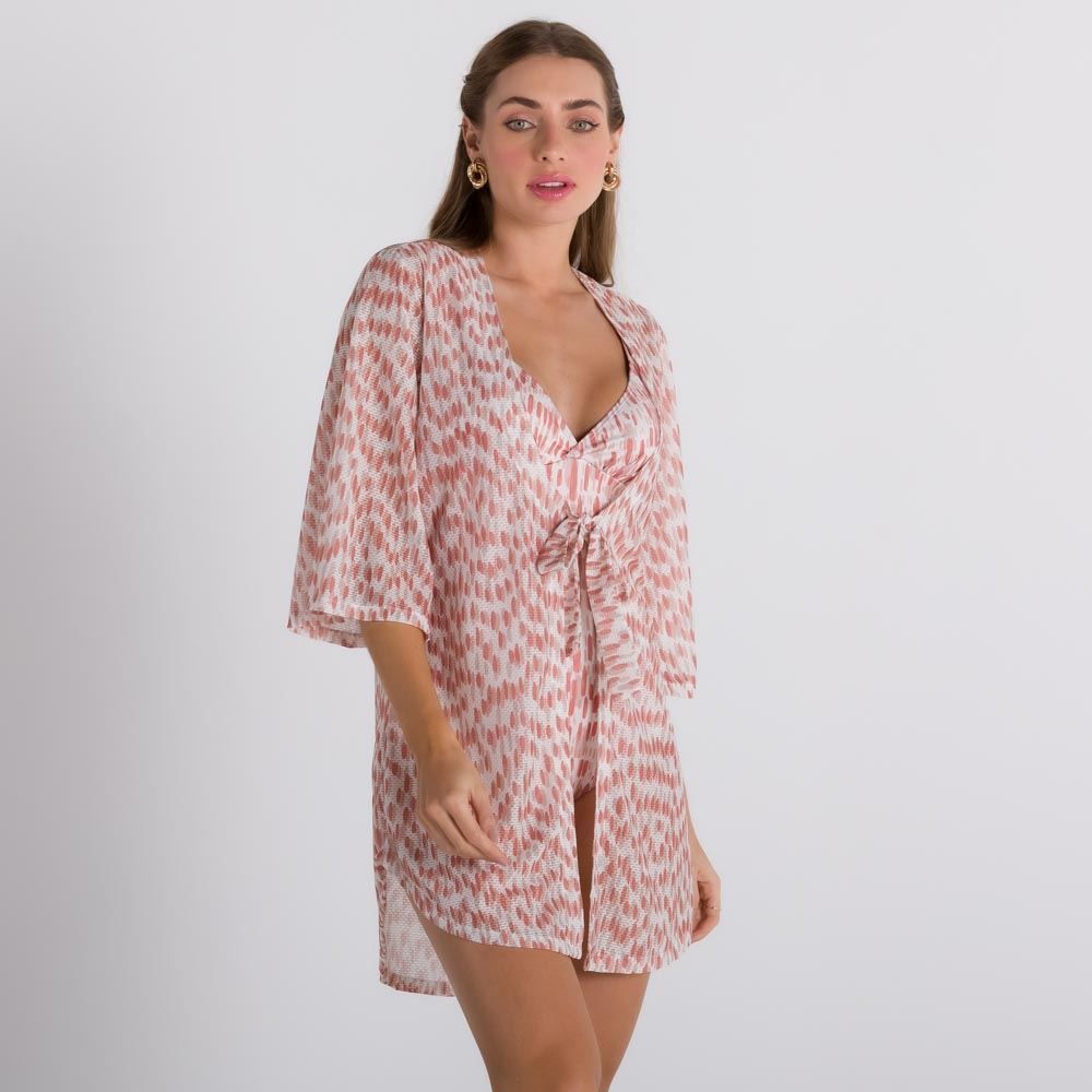 Saída de Praia Chemise Estampada Patrícia Foster