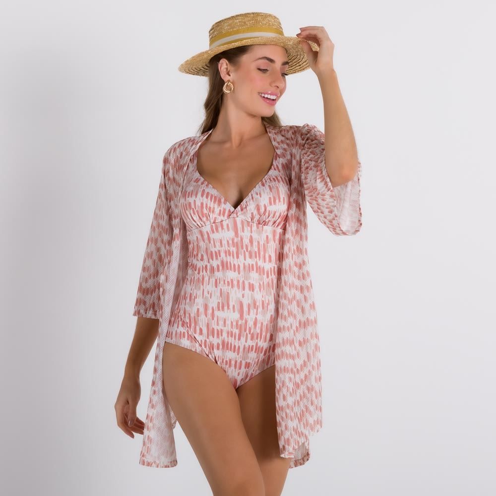 Saída de Praia Chemise Estampada Patrícia Foster