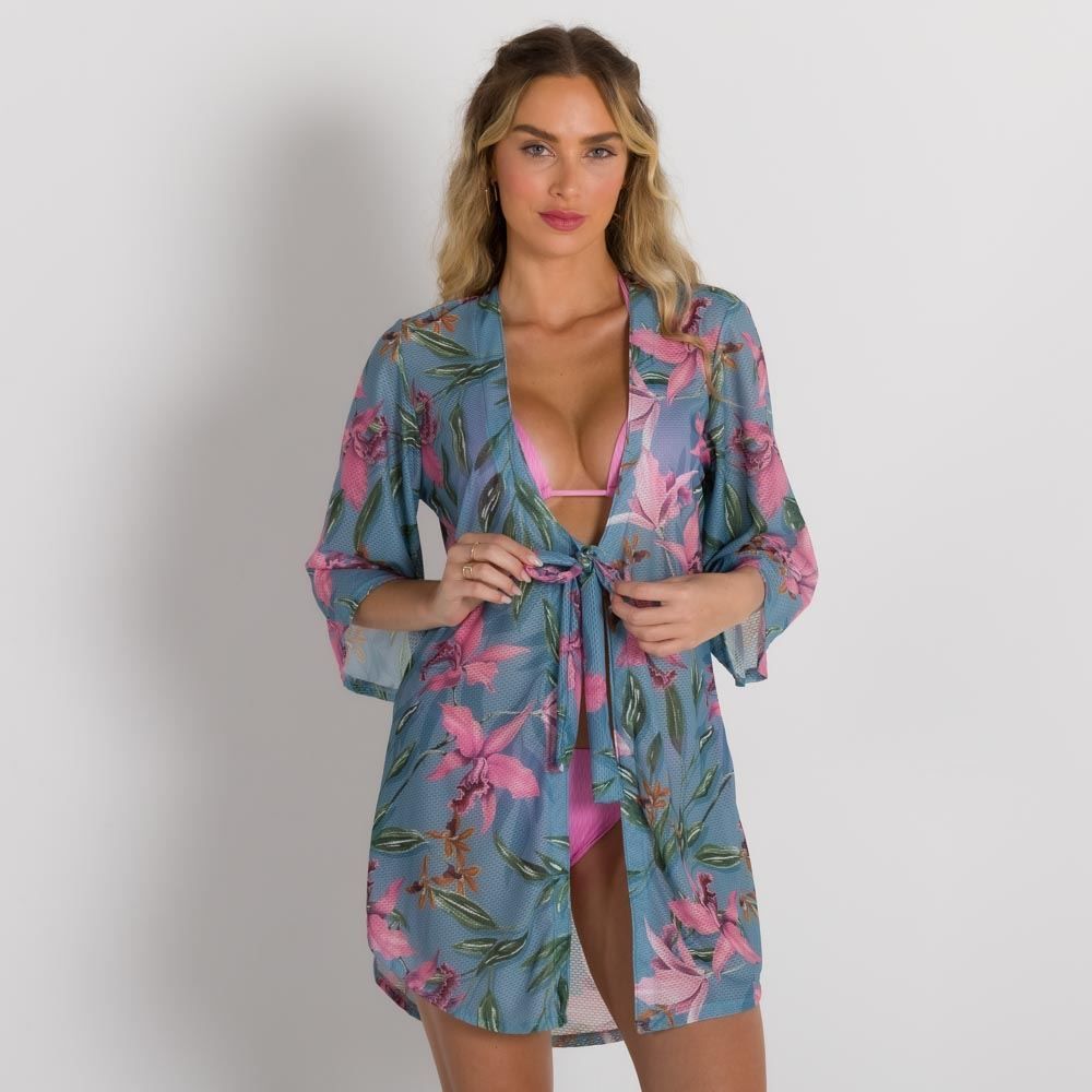 Saída De Praia Estampa Floral Boby Blues