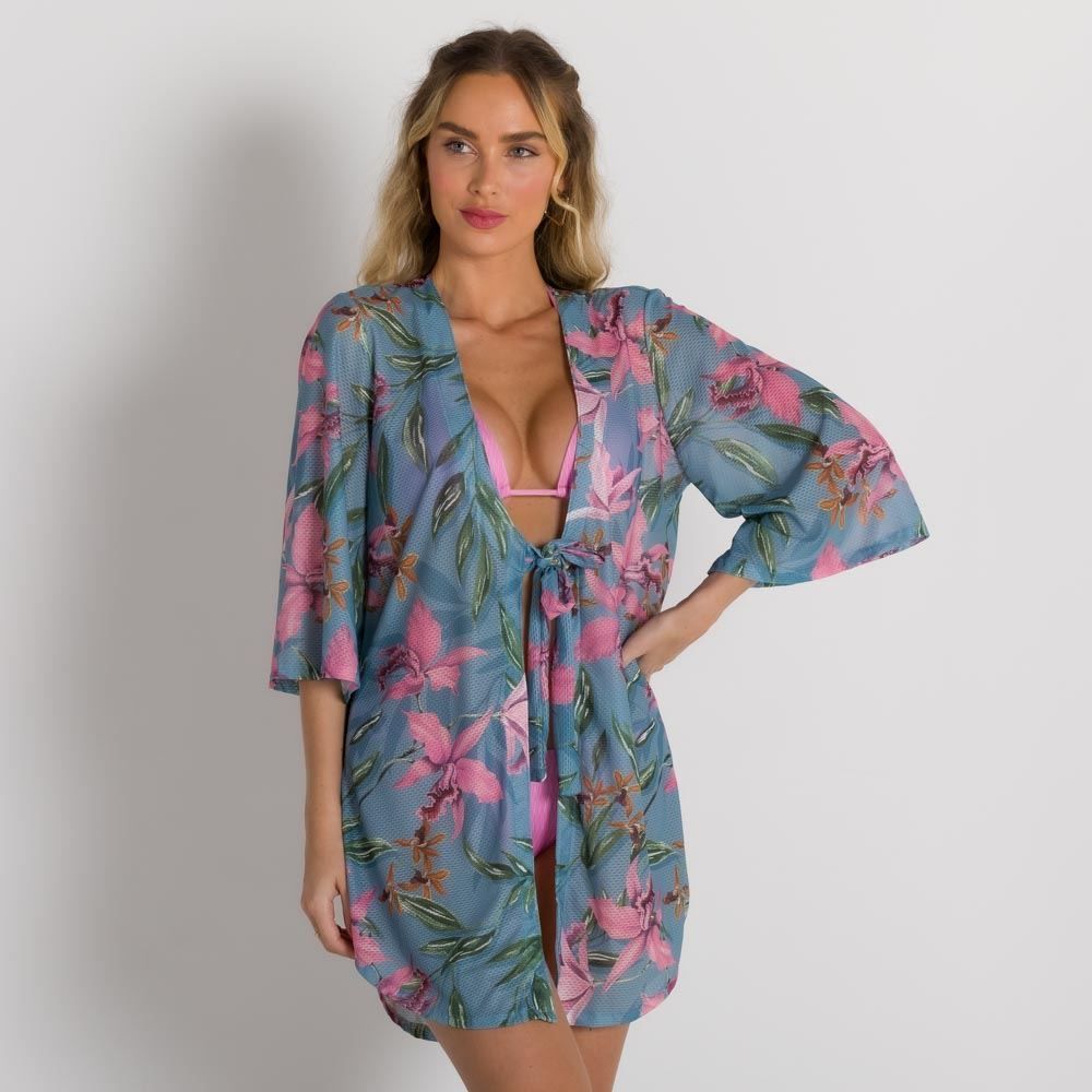 Saída De Praia Estampa Floral Boby Blues