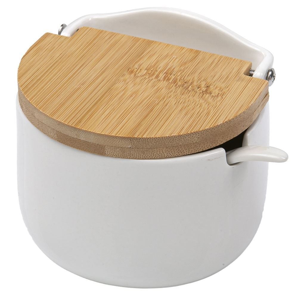 Saleiro Com Tampa E Colher Lyor 340Ml - Branco