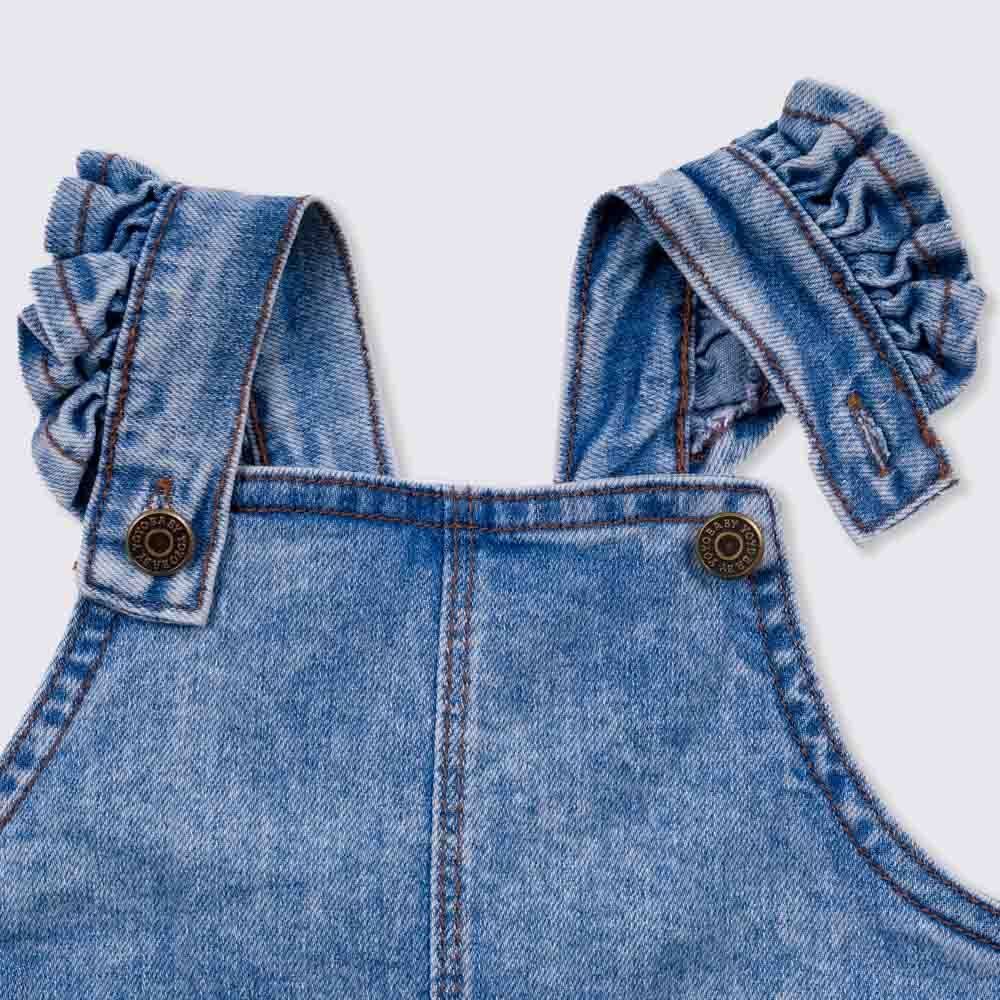 Salopete de Bebê Jeans + Bolsos Yoyo Baby