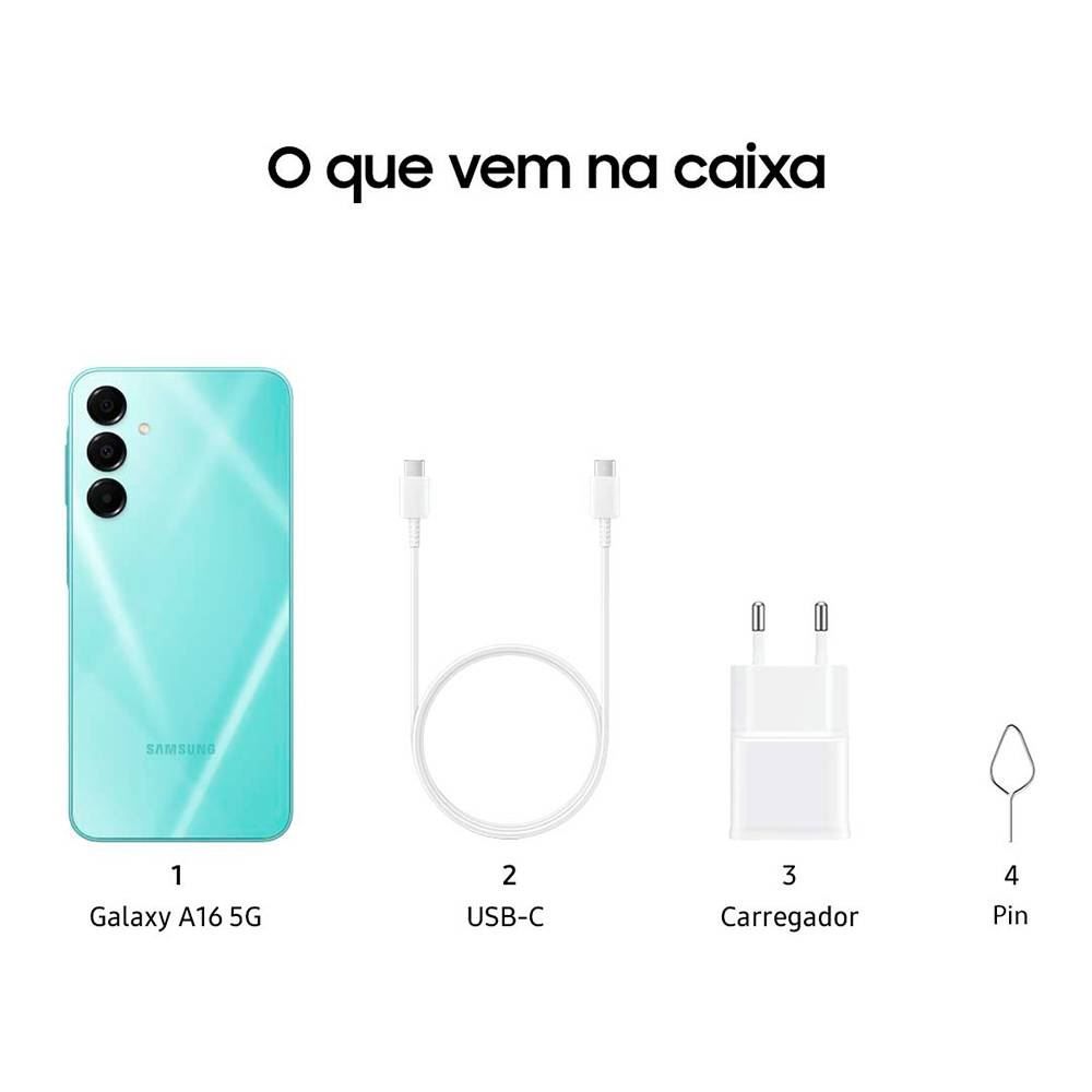 Samsung Galaxy A16 256Gb Tela 6.7" 50Mp Nfc Ip54 5000Mah - Verde Claro