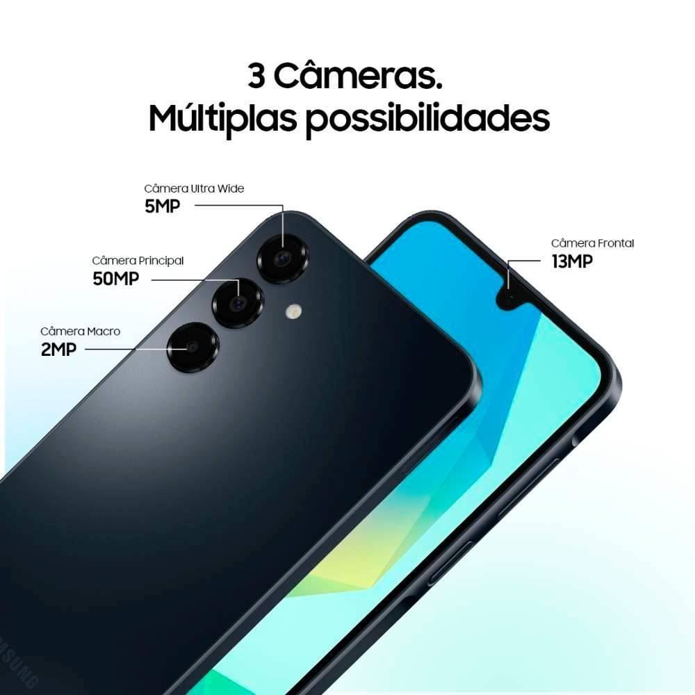 Samsung Galaxy A16 Lte 128Gb Tela 6.7" Câmera 50Mp Nfc Ip54 5000Mah - Preto