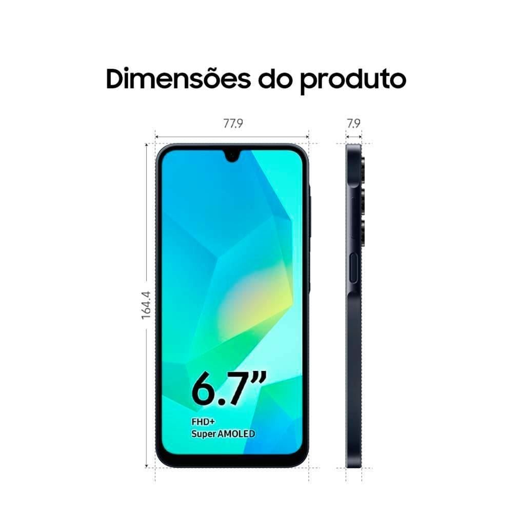 Samsung Galaxy A16 Lte 128Gb Tela 6.7" Câmera 50Mp Nfc Ip54 5000Mah - Preto