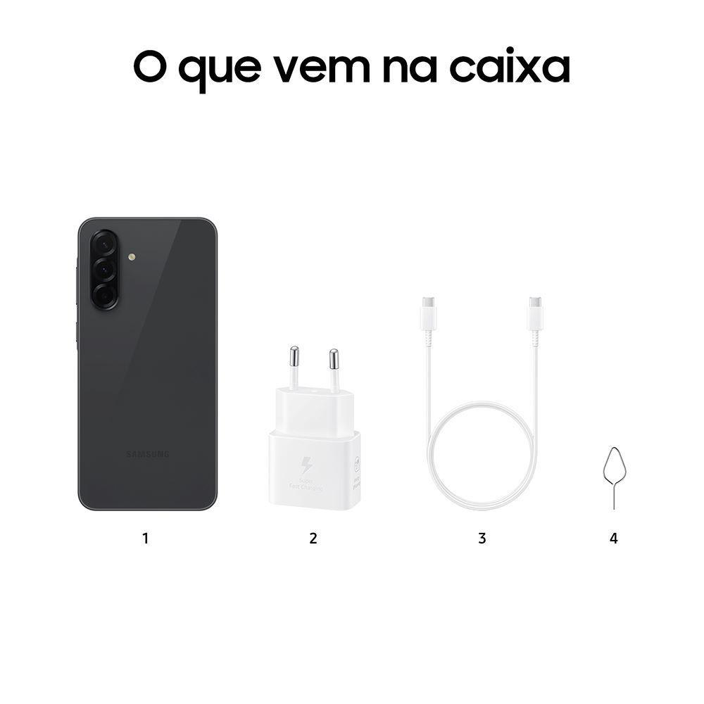 Samsung Galaxy A36 5G, 128 Gb, 6 Gb, Câmera Tripla - PRETO