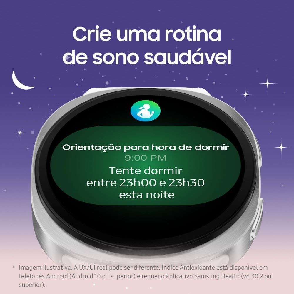 Relógio Samsung Galaxy Watch8 Smartwatch 44Mm Galaxy Ai Tela em Cristal - Grafite