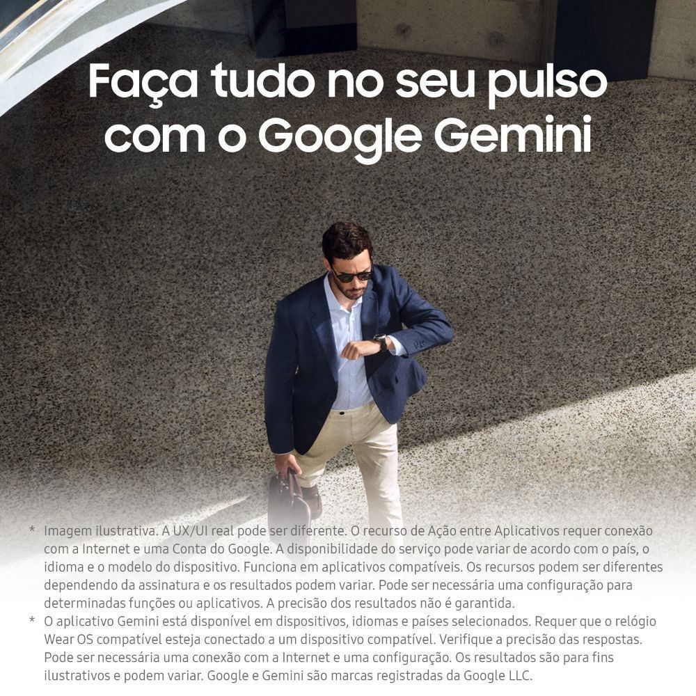 Relógio Samsung Galaxy Watch8 Smartwatch 44Mm Galaxy Ai Tela em Cristal - Grafite